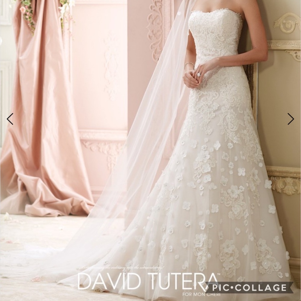 David Tutera for Mon Cheri BLUE MIST wedding gown